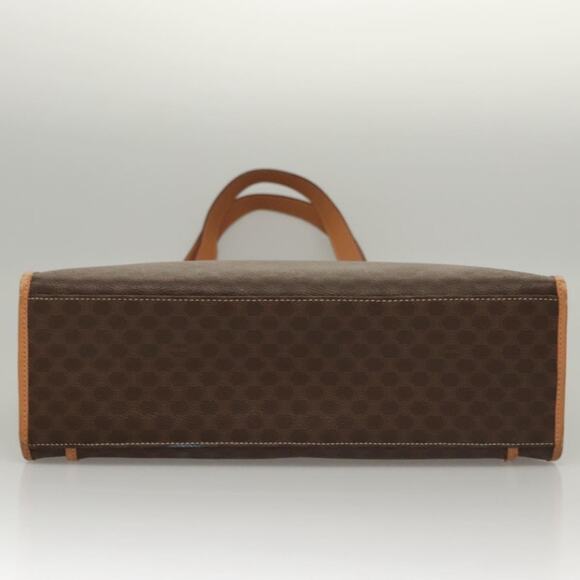 CELINE Macadam Canvas Shoulder Bag Pvc Leather Brown Gold - Picture 9 of 13